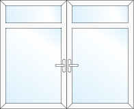 Двустворчатое окно с импостом