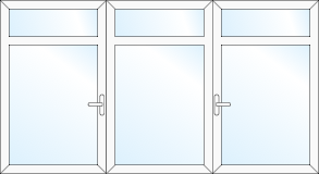 Трехстворчатое окно с импостом